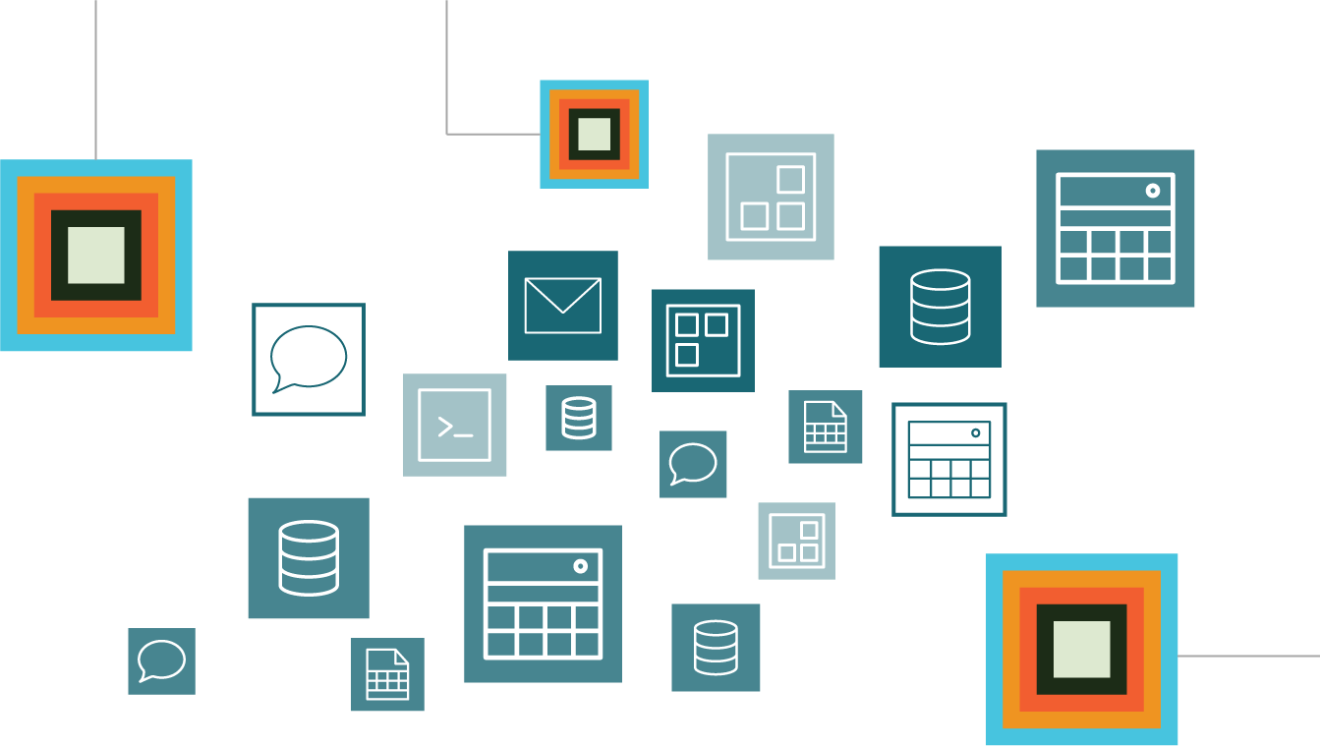 An illustration representing disparate, redundant systems