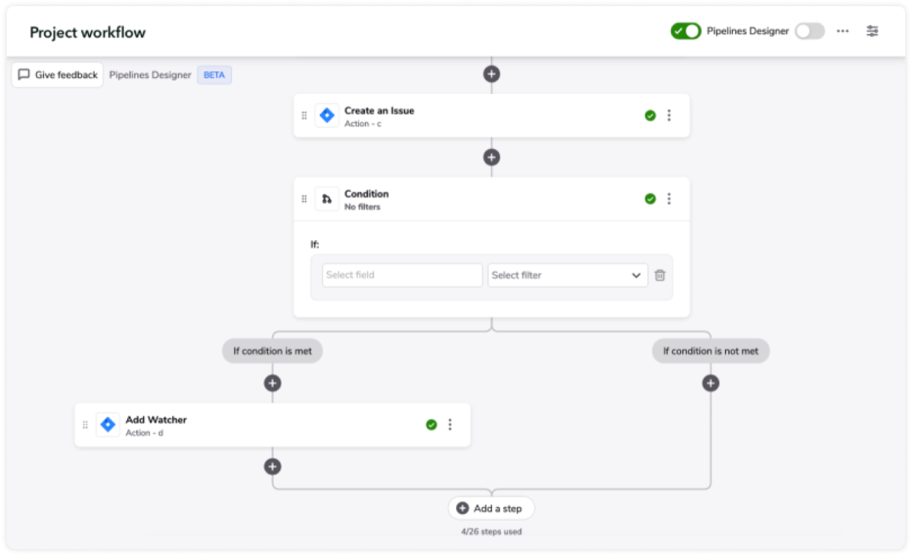Pipelines builder treated product screenshot